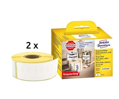 Avery-Zweckform A1933081 Etiketten (rol) 89 x 25 mm Folie Wit 1 set(s) Universele etiketten Avery-Zweckform A1933081 Etiketten (rol) 89 x 25 mm Folie Wit 1 set(s) Universele etiketten