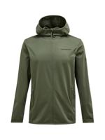 Peak Performance Light Zip Hood Fleece Heren Pine Needle L - thumbnail