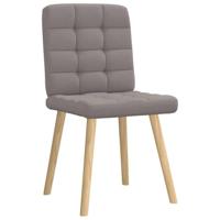 Eetkamerstoelen draaibaar 2 st stof taupe - thumbnail
