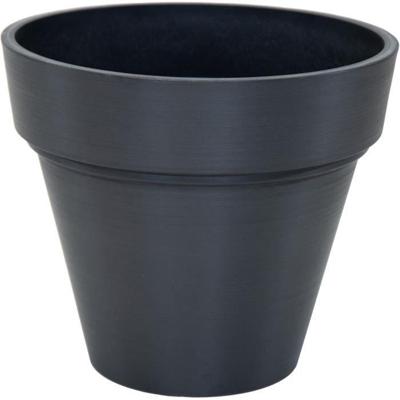 Pot - MEGA COLLECTIONS - Ecostone Plantenbak - Ø 41 cm - H 35 cm - Zwart