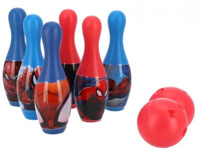 Gerimport bowlingset Spider Man junior 19,5 cm blauw 8 delig