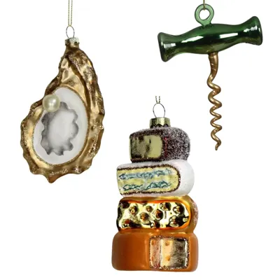 Kerstbal Pakket eten luxe - 3 stuks