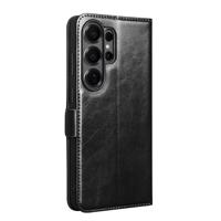 Qialino Samsung Galaxy S26 Ultra hoesje - Leren bookcase - Magnetische sluiting - Zwart - thumbnail