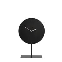 Light & Living Klok Waiwo op voet, mat zwart-zilver - thumbnail