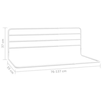 VidaXL Bedhekje peuter (76-137)x55 cm ijzer wit