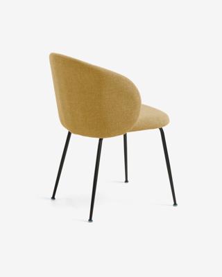 Kave Home Eetkamerstoel 'Minna' kleur Mosterdgeel