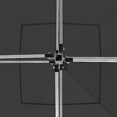 Partytent inklapbaar met wanden 2x2 m aluminium antraciet