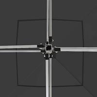 Partytent inklapbaar met wanden 2x2 m aluminium antraciet - thumbnail