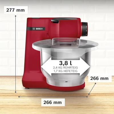 Bosch MUMS2ER01 Keukenmachine Rood - thumbnail