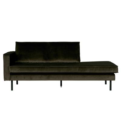 WOOOD Daybed 'Rodeo' Links, Velvet, kleur Groen