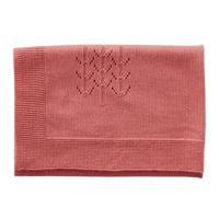 Gebreide poppendeken Roze - 60 cm - thumbnail