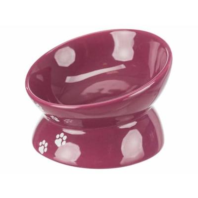 TRIXIE VOERBAK / WATERBAK VERHOOGD BORDEAUX / BES 13 CM 4 ST