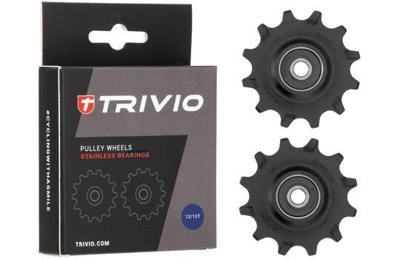 Trivio - derailleurwieltjes 12/12t stainless lagers