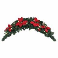 VidaXL Kerstboog met led-lampjes 90 cm pvc groen - thumbnail