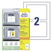 Positioneeretiket Avery Zweckform 8002 160x120mm bedrukt 10 etiketten - thumbnail
