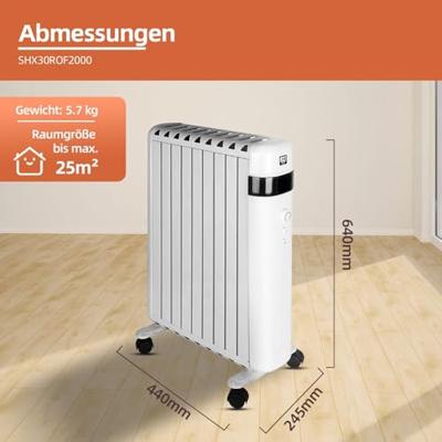 SHX SHX30ROF2000 Eco-radiator 2000 W Wit (glanzend)