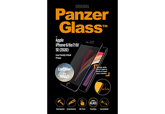 PANZERGLASS Case Friendly met Privacy Camslider voor iPhone 6/6S/7/8/SE (2020) Zwart