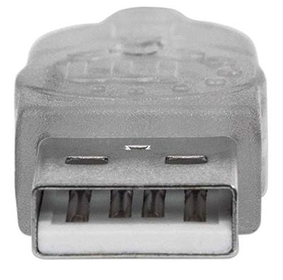 Manhattan USB-kabel USB 2.0 USB-A stekker, USB-A bus 4.50 m Zilver 340502 Manhattan USB-kabel USB 2.0 USB-A stekker, USB-A bus 4.50 m Zilver 340502