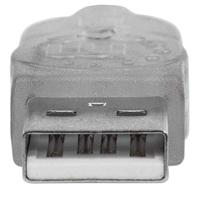 Manhattan USB-kabel USB 2.0 USB-A stekker, USB-A bus 4.50 m Zilver 340502 - thumbnail