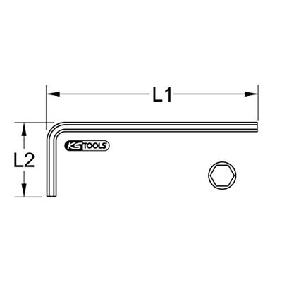 KS Tools 151.26013 Haakse schroevendraaier 1.3 mm