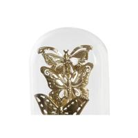 Decoratieve figuren DKD Home Decor Kristal Zwart Gouden Metaal Vlinders (18,5 x 18,5 x 32,5 cm) - thumbnail