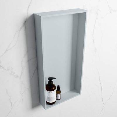 MONDIAZ EASY Nis 59,5x29,5cm in solid surface kleur Clay | Clay. 1 vak geschikt voor in- of opbouw MONDIAZ EASY Nis 59,5x29,5cm in solid surface kleur Clay | Clay. 1 vak geschikt voor in- of opbouw