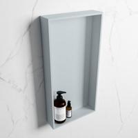 MONDIAZ EASY Nis 59,5x29,5cm in solid surface kleur Clay | Clay. 1 vak geschikt voor in- of opbouw - thumbnail