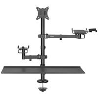 SpeaKa Professional SP-POS-100 Monitor-tafelbeugel 1-voudig 43,2 cm (17) - 81,3 cm (32) Zwart Houder voor POS-terminal + printer, Toetsenbordhouder, Kantelbaar - thumbnail