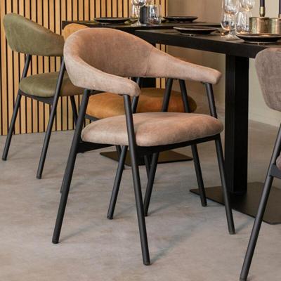 LABEL51 Eetkamerstoel 'Amaze' Micro Suede, kleur Taupe