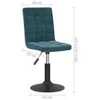 Eetkamerstoelen draaibaar 6 st fluweel blauw - thumbnail