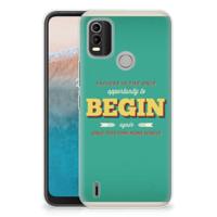 Nokia C21 Plus | Siliconen hoesje | met naam Quote Begin - thumbnail