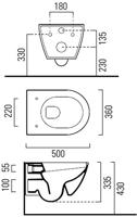 Ben Sito hangtoilet compact Xtra glaze+ Free flush wit - thumbnail