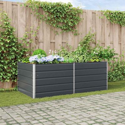 Plantenbak Antraciet 195 x 100 x 45 cm Gegalvaniseerd staal Plantenbak Antraciet 195 x 100 x 45 cm Gegalvaniseerd staal