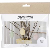 Creativ Company Mini hobbyset decoratie, eieren, pastelkleuren, 1 doos - thumbnail