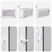 Kelderraam "RISOR" 100x70 cm draai-kiep DIN rechts wit - thumbnail