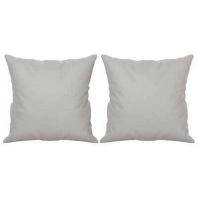 Sierkussens 2 st 40x40 cm microvezelstof lichtgrijs