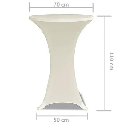 VidaXL Statafelhoes stretch ø70cm crème (2 stuks) VidaXL Statafelhoes stretch ø70cm crème (2 stuks)
