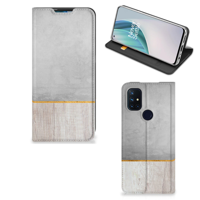 OnePlus Nord N10 5G Book | Wallet Case | Wood Concrete - thumbnail