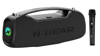 N-GEAR NRG500 - Bluetooth Speaker - Partybox met Verlichting & Microfoon - IPX5 Waterdicht - Zwart