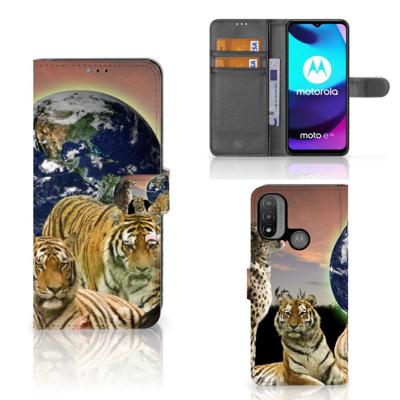 Motorola Moto E20 | E30 | E40 | Telefoonhoesje | Met pasjeshouder | Roofdieren