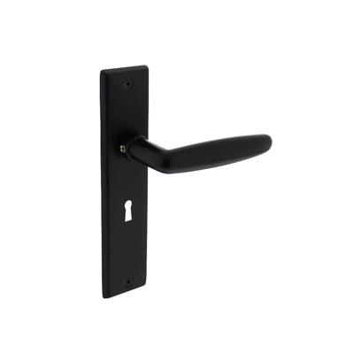 Intersteel Deurkruk Sophie op schild sleutelgat 56mm - mat zwart