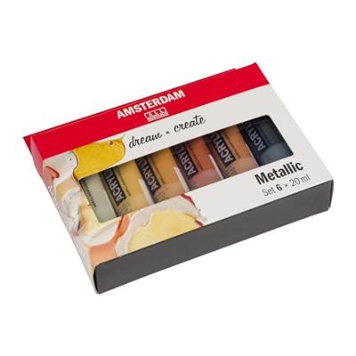 Bruynzeel Amsterdam standard series acrylverf metallic set 20ml, 6dlg. - thumbnail