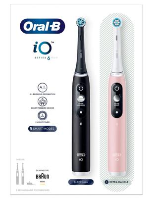 Braun Oral-B iO 3 elektrische tandenborstel DUO ZWART & ROZE set