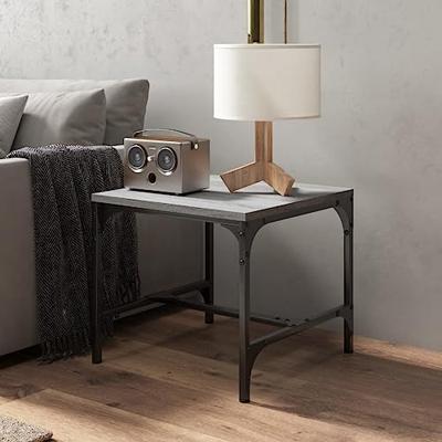 Bijzettafels 2 st 40x40x35 cm bewerkt hout grijs sonoma eiken