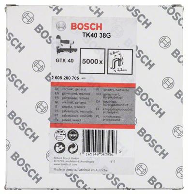 Bosch Accessories 2608200705 Nieten met smalle rug 5000 stuk(s) Afm. (l x b) 38 mm x 5.8 mm