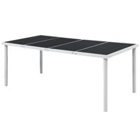 Tuintafel 190x90x74 cm staal zwart - thumbnail
