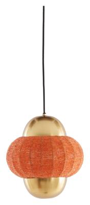Light & Living Hanglamp 'Cetara' Kralen, 26cm, kleur Oranje/Brons