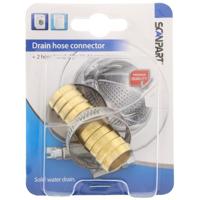 Scanpart 1132710004 Afvoerslang Verbinder Set Messing - thumbnail