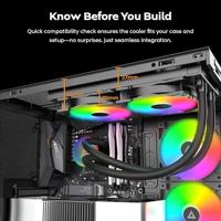 Montech lightflow argb 240 waterkoeling (zwart) - thumbnail