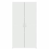Archiefkast 60x32x115 cm bewerkt hout wit - thumbnail